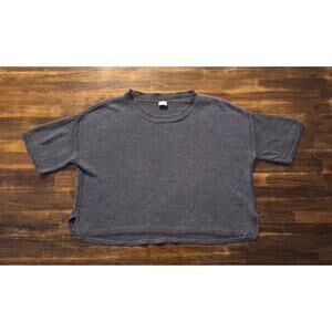 Poetry Women’s 10 Sweater 100% Linen Delave Knit Pullover Short Sleeve Boxy